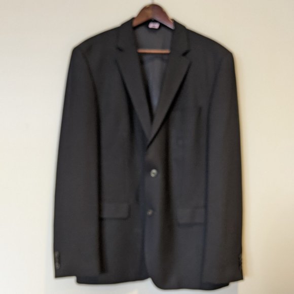 Hugo Boss Dark Navy Virgin Wool Blazer PTP 22" Size 44 Regular - Picture 1 of 7